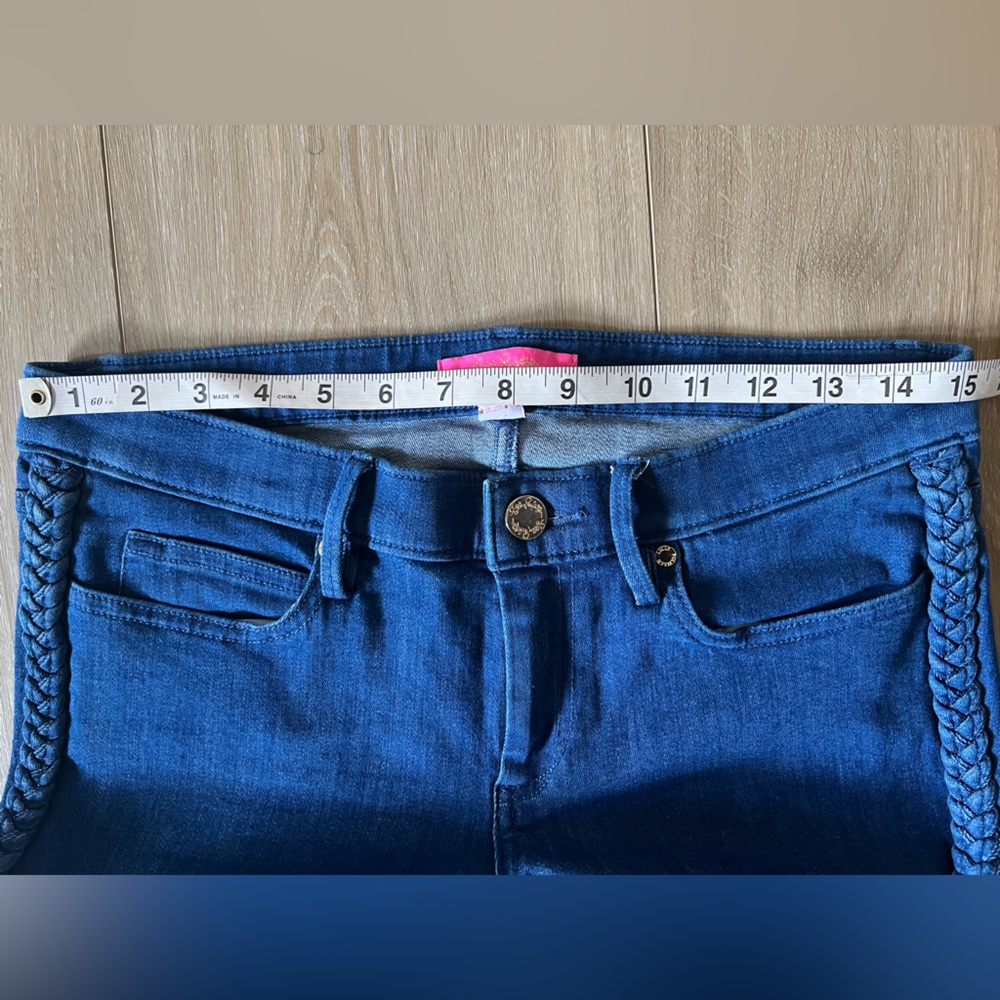 LILLY PULITZER South Ocean Crop Flare Jeans EUC - Picture 7 of 9